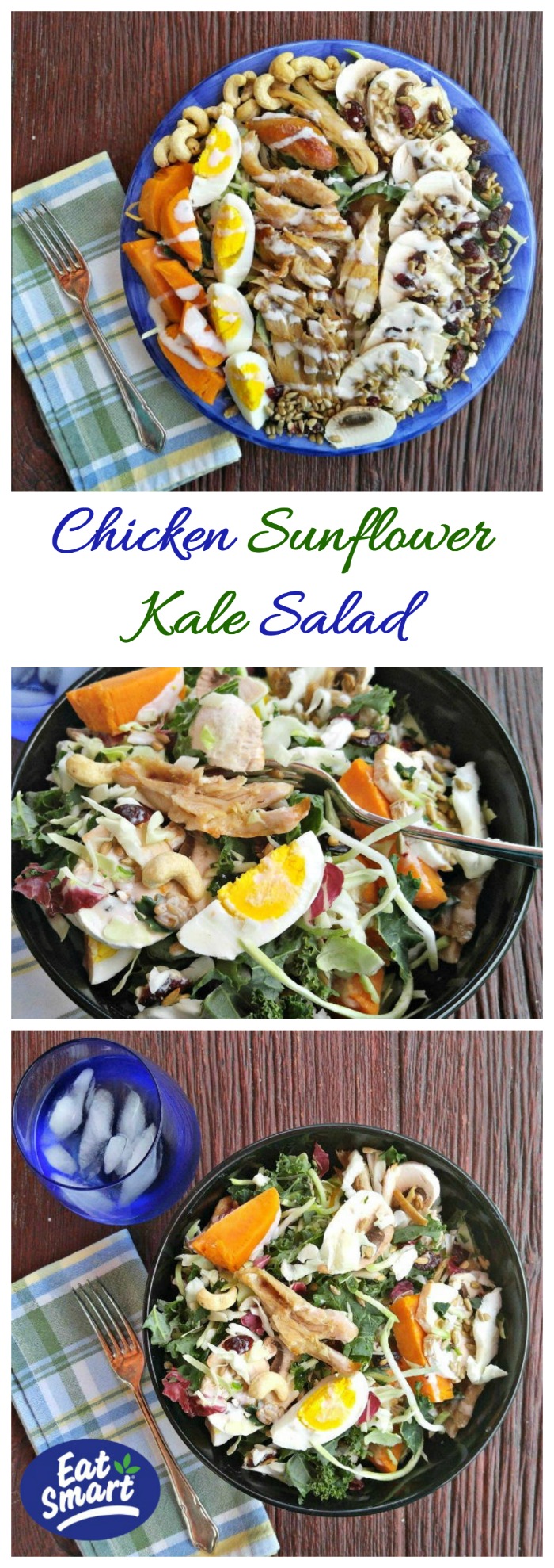 Hearty Chicken Sunflower Kale Salad