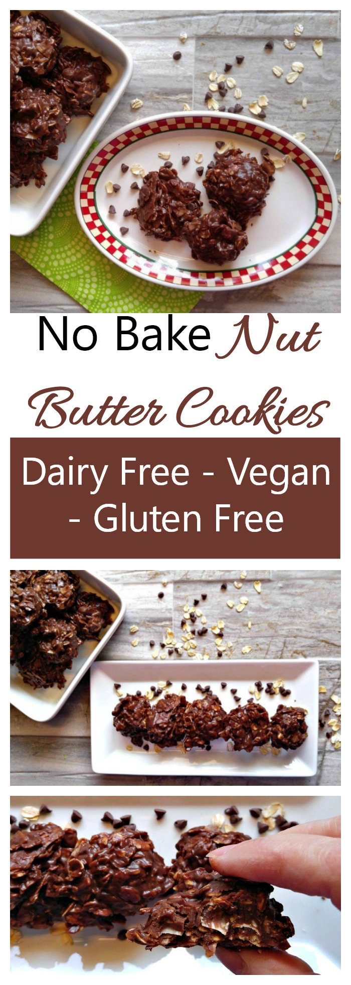 No Bake Nut Butter Cookies - Vegan - Gluten Free