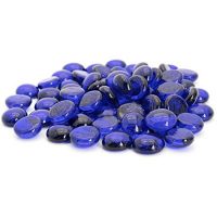 Blue Flat Marbles, Pebbles, Glass Gems for Vase Fillers, Party Table Scatter, Wedding, Decoration, Aquarium Decor, Crystal Rocks, or Crafts by Royal Imports, 5 LBS (Approx 400 pcs)