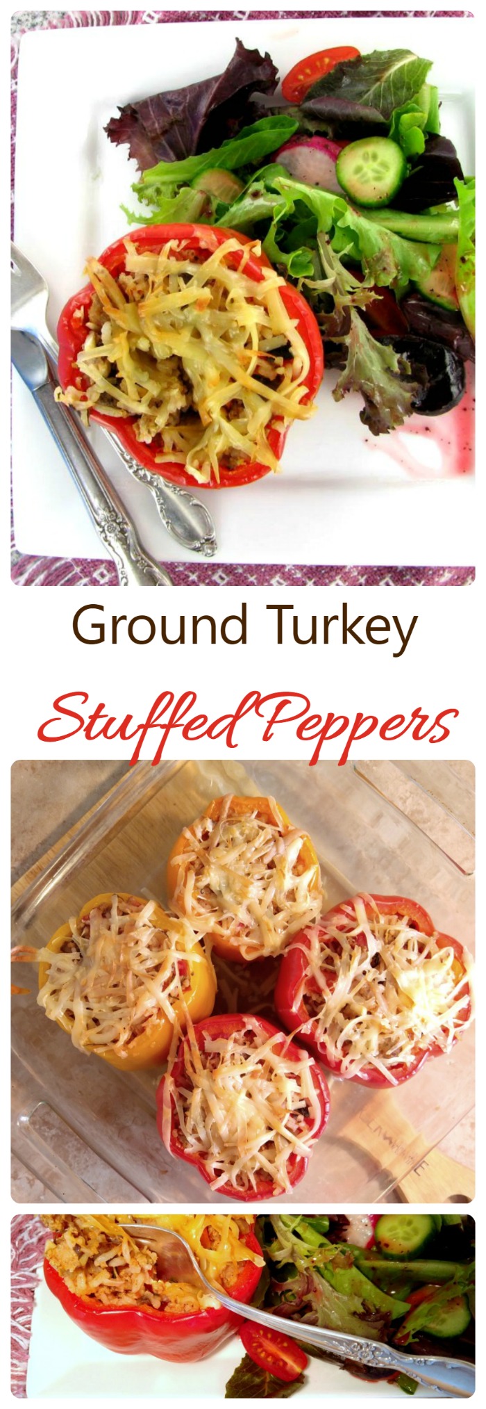 Ground Turkey Stuffed peppers