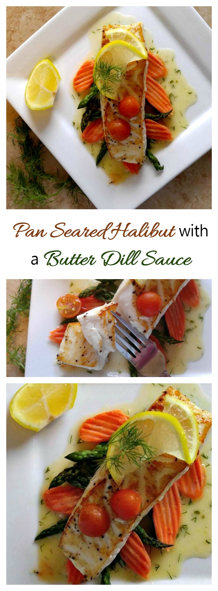 Pan Seared Halibut with a Butter Dill Sauce