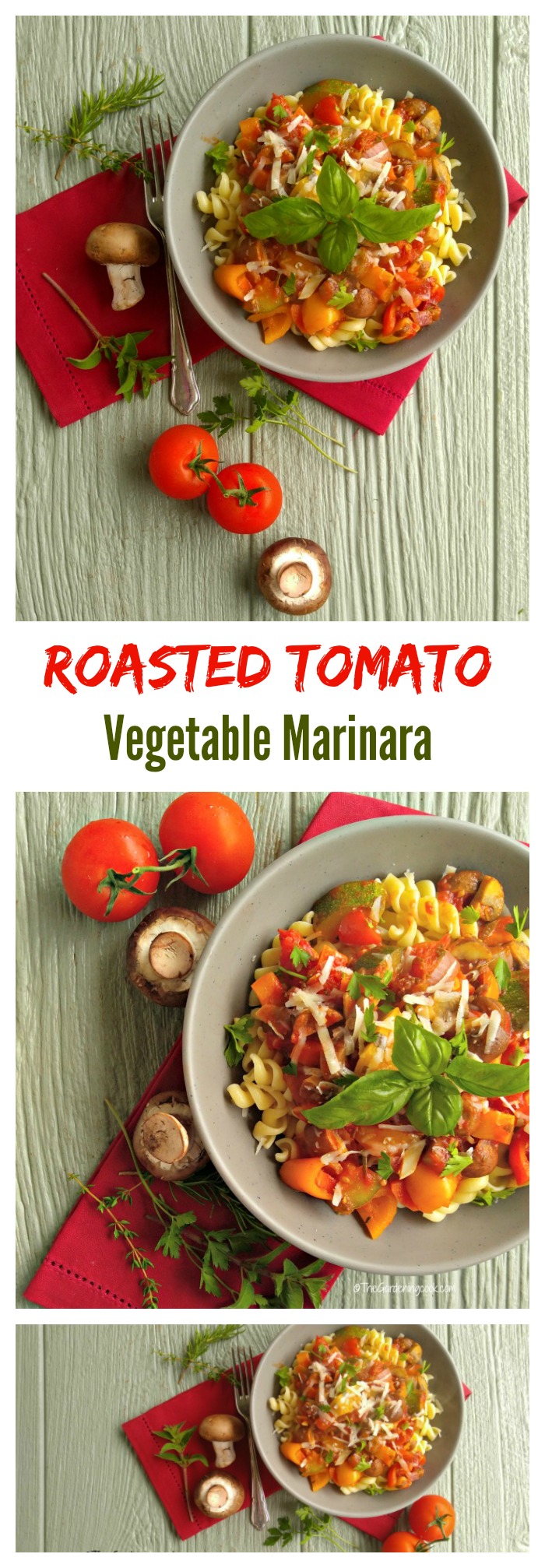 Chunky Roasted Tomato Vegetable Marinara with Pasta