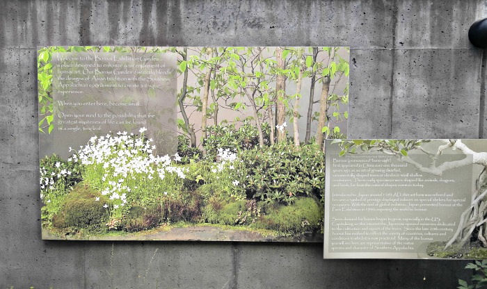 North Carolina Arboretum bonsai exhibition sign