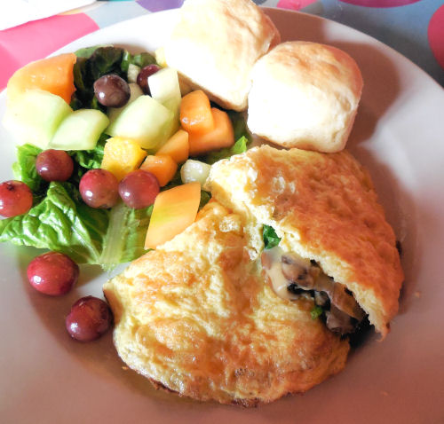 Mushroom and Caramelized Onion Omelette