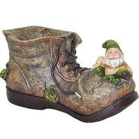 Gnome on Shoe Garden Planter