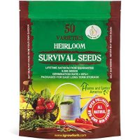 Heirloom Vegetable Seeds Non GMO Survival Seed Kit - Part of Our Legacy and Heritage - 50 Varieties 100% Naturally Grown- Best For Gardeners Who Raise Their Own Healthy Food