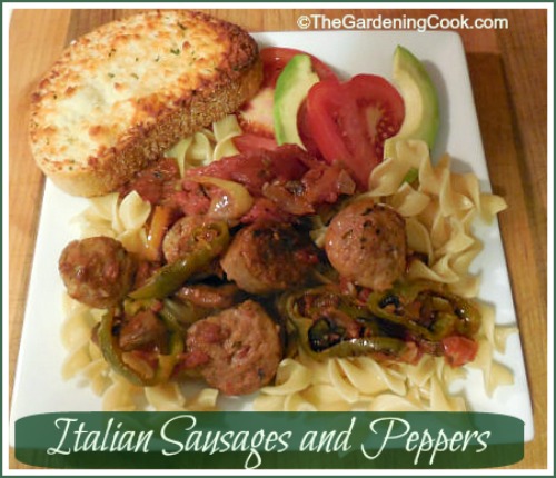 Italian Sausages and Noodles - Home Made Marinara Sauce