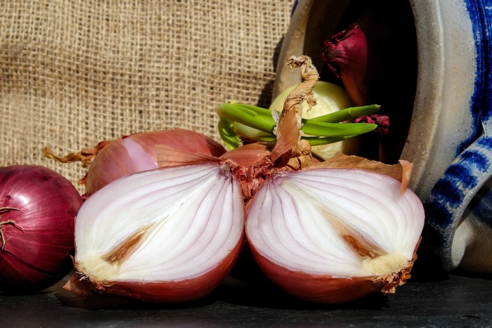 basket of different onions