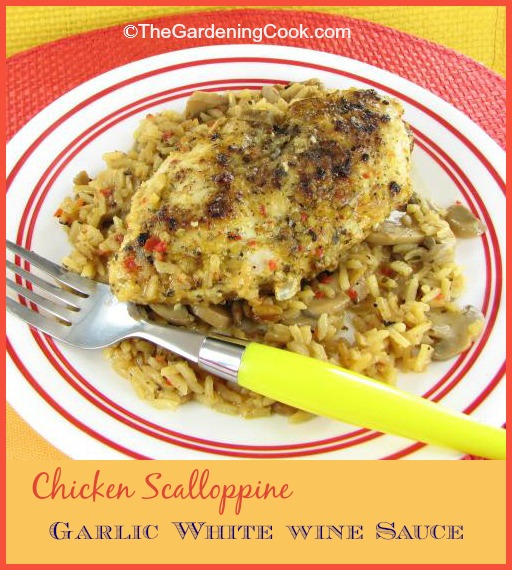 Chicken Scaloppine with Garlic and White Wine