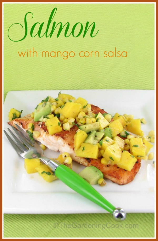 Salmon with Mango and Corn Salsa
