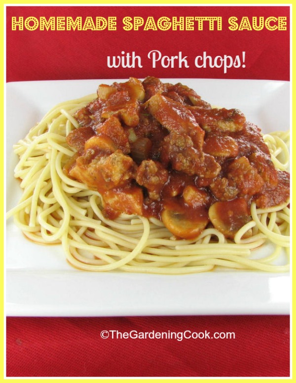 Meaty spaghetti sauce with pork and beef