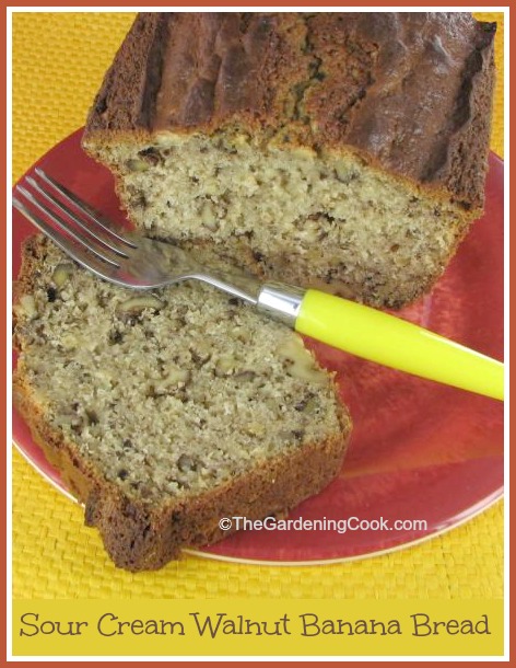 Sour Cream Banana Bread with Walnuts