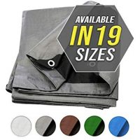 Tarp Cover Silver / Black Heavy Duty Thick Material, Waterproof, Great for Tarpaulin Canopy Tent, Boat, RV or Pool Cover!!!