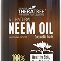 Neem Oil Organic & Wild Crafted Pure Cold Pressed Unrefined Cosmetic Grade 12 oz for Skincare, Hair Care, and Natural Bug Repellent by Oleavine TheraTree
