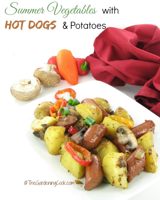 Summer Time Hot Dog  Fresh Vegetable Stir Fry
