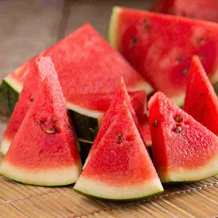 Ripe watermelon slices