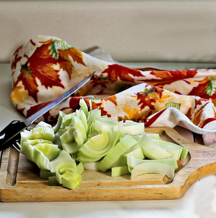 Chopped leeks