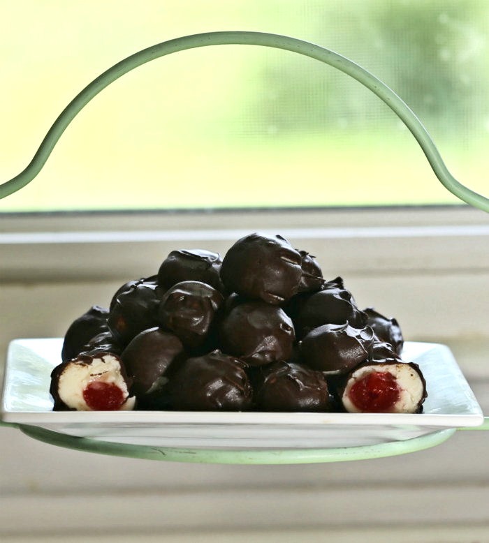Homemade chocolate cherries