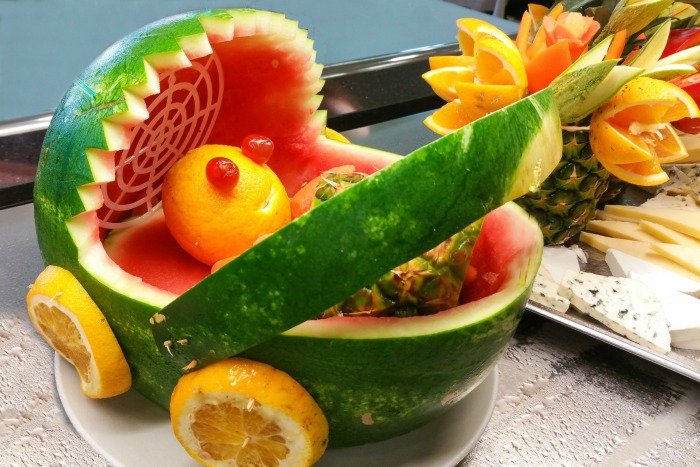 Food carving- baby carriage