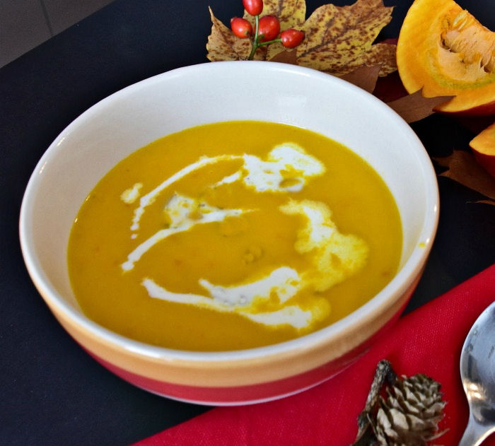 butternut pumpkin soup with cream