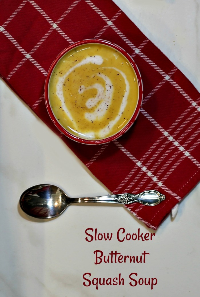 Slow cooker butternut squash soup
