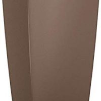 Lechuza Cubico Color 30 Self-Watering Garden Planter for Indoor and Outdoor Use, Nutmeg Matte