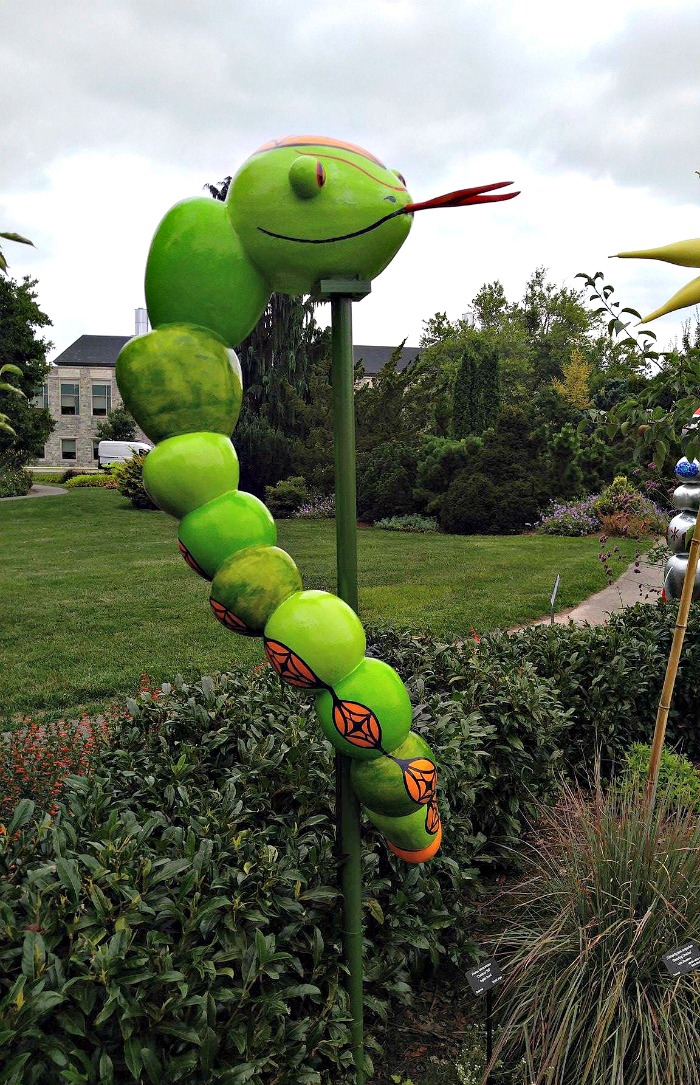 Gourd snake at Hahn Horticulture Garden in Virginia