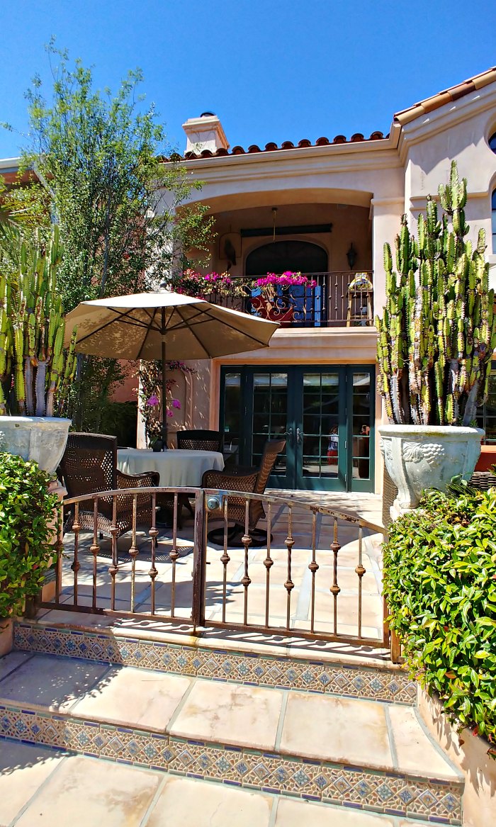 Patio of a home on the Venice Canal Historic District