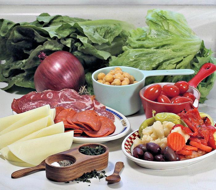 Antipasto salad ingredients