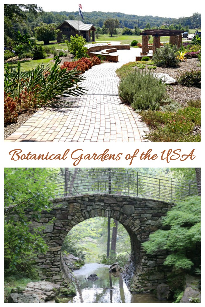 Botanical gardens if South Carolina and Arkansas