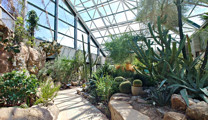 One of the conservatories of the ABQ Botanical Garden