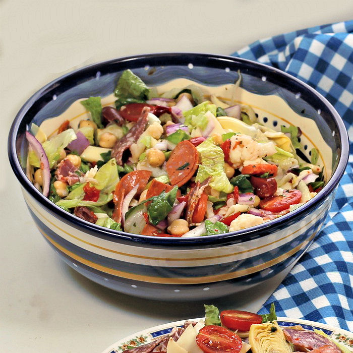 Healthy Antipasto Salad Recipe – Awesome Red Wine Vinaigrette Dressing