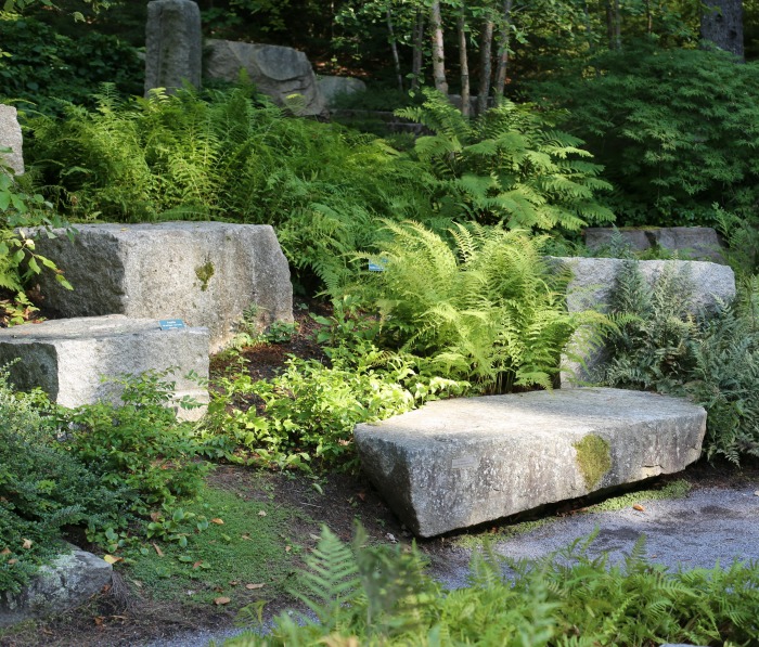 Meditation Garden with Granite Seats