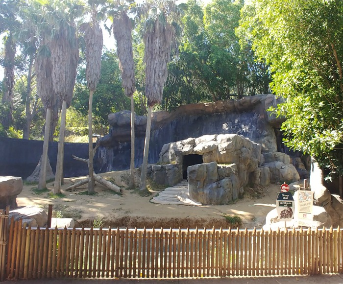 chimpanzee enclosure at the Los Angeles Zoo and Botanical Gardens