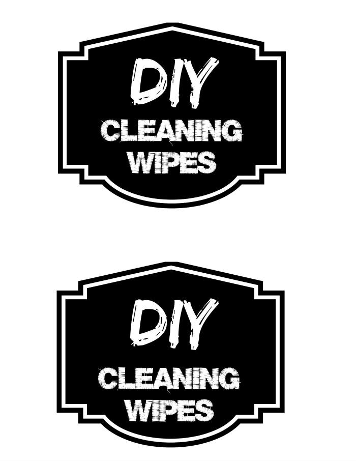 DIY disinfectant wipes label