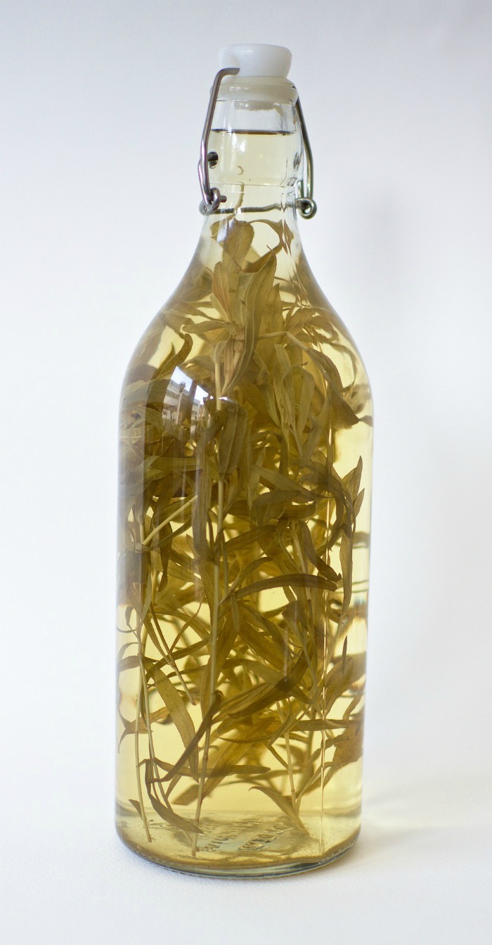 Bottle of tarragon vinegar