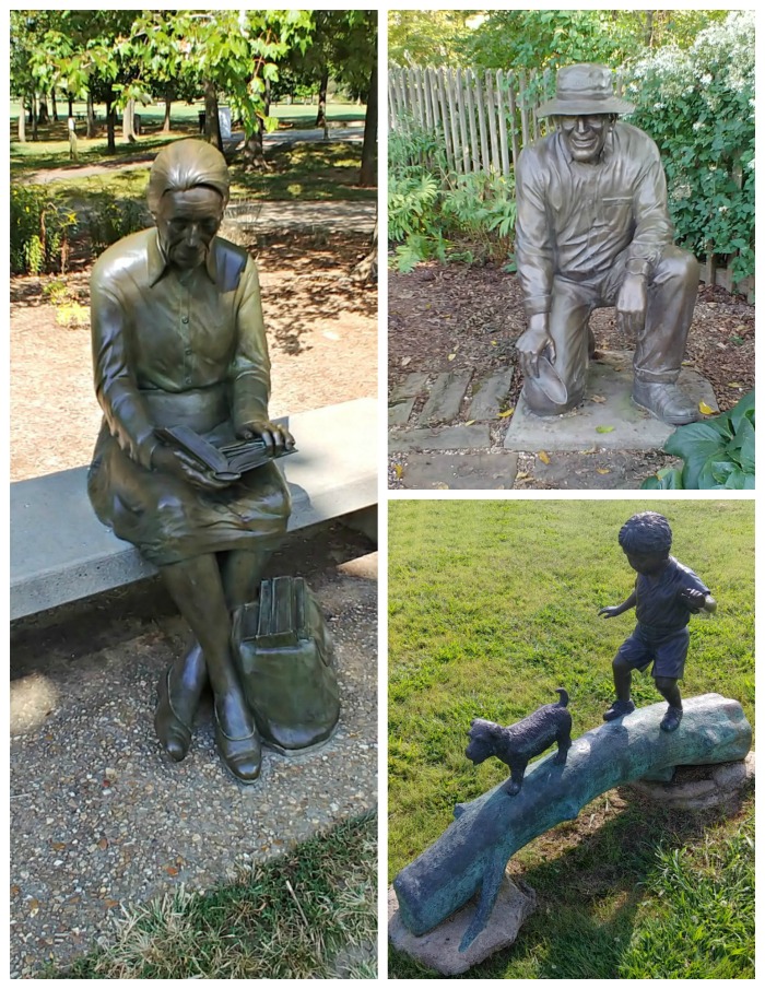 Bronze Statues at Springfield Botanical Gardens in Missouiri