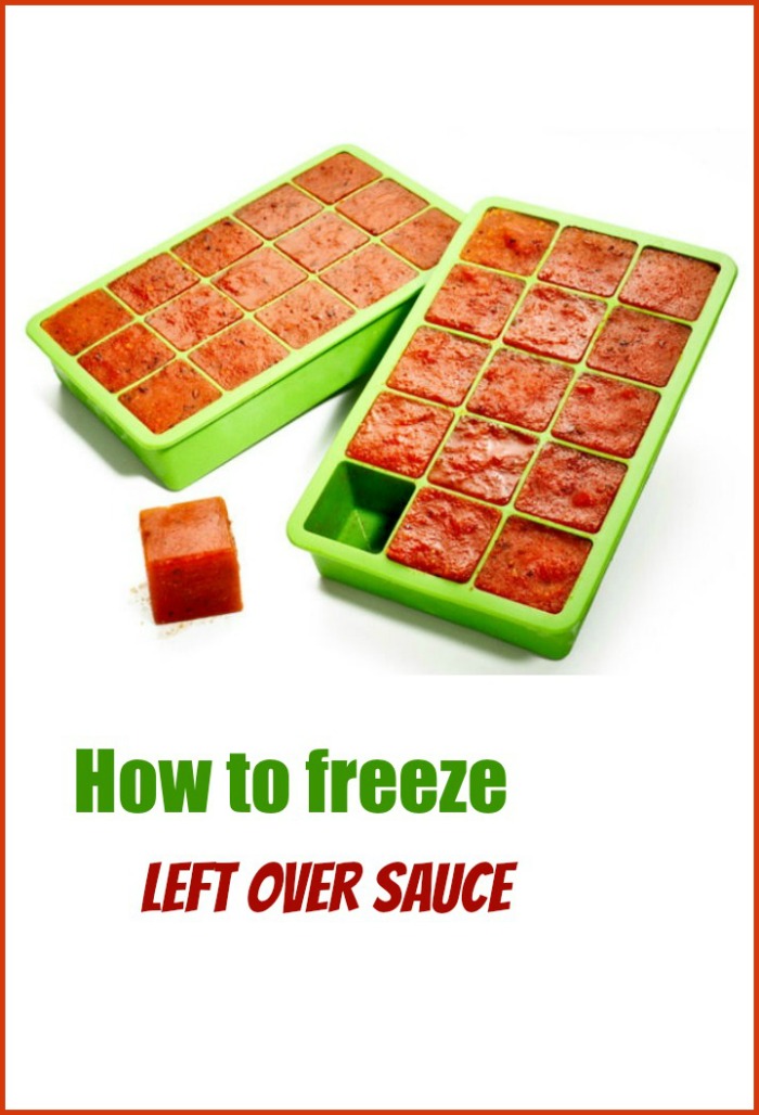 How to freeze left over sauce