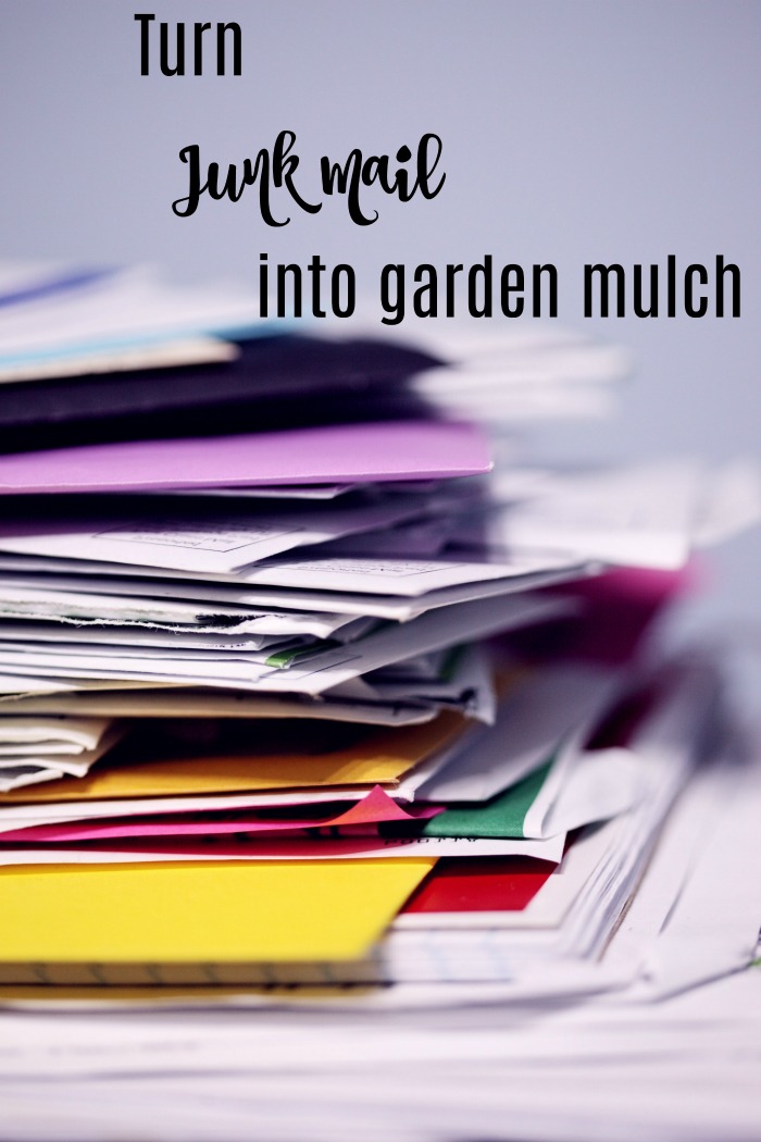 Turn junk mail into garden mulch