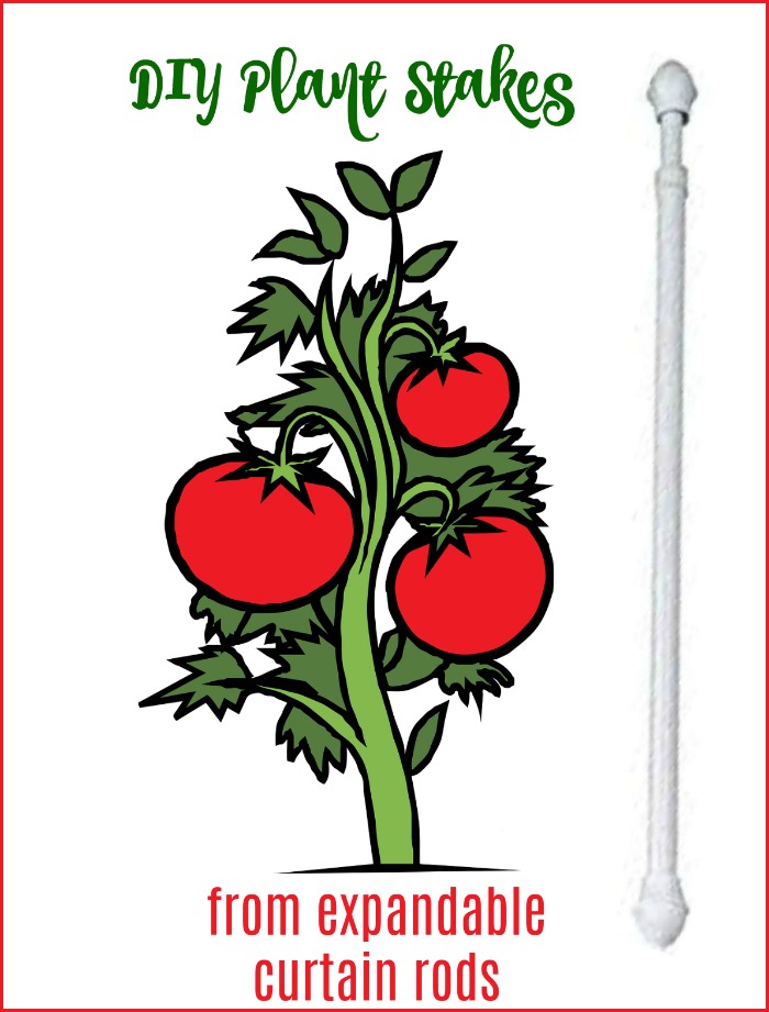 Plant stakes made from expandable curtain rods