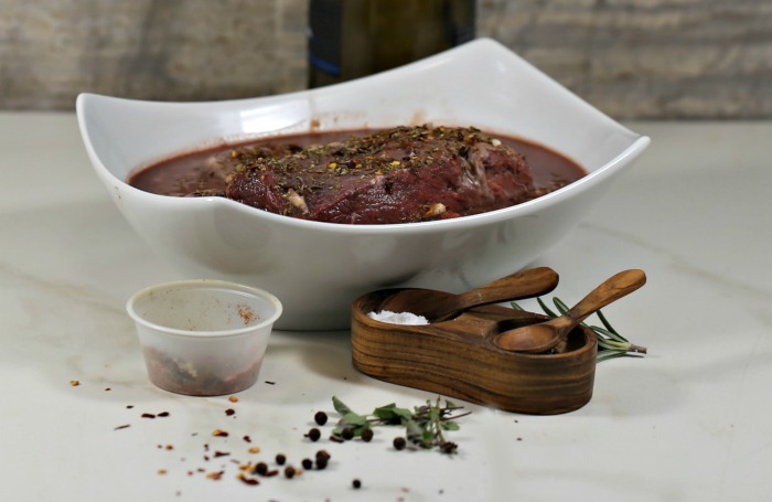 Red wine marinade for London Broil.