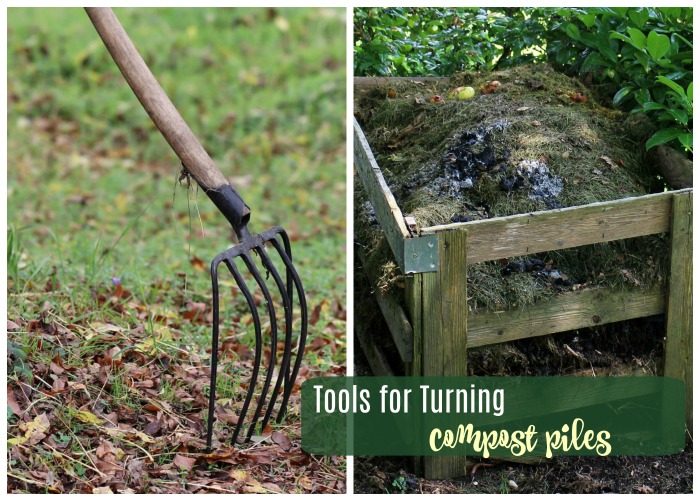 Tools for turning a compost pile