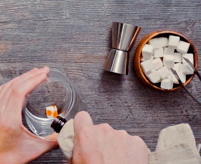 soaking sugar cubes in bitters