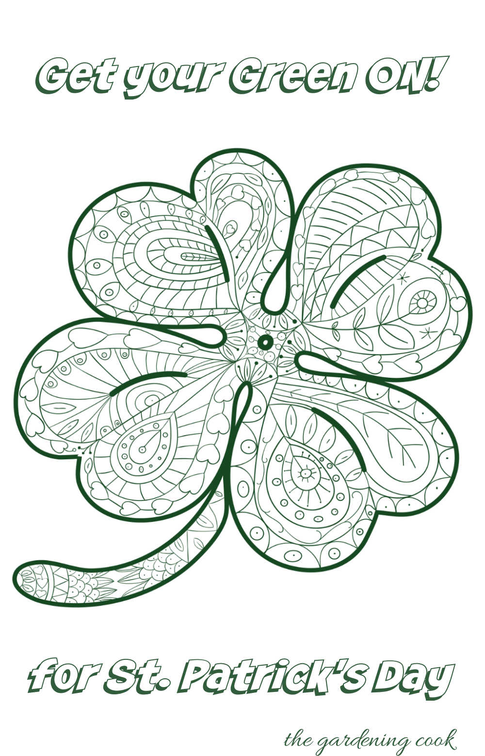 Shamrock colloring sheet