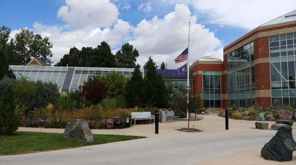 .Entry to Cheyenne Botanic Gardens in Wyoming.