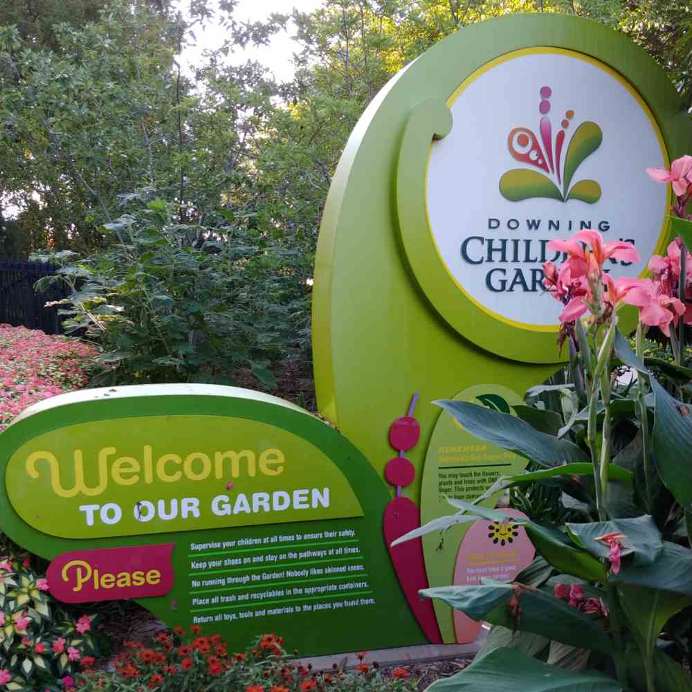 Signs for the Downing Children's Garden at Botanica The Wichita Gardens.